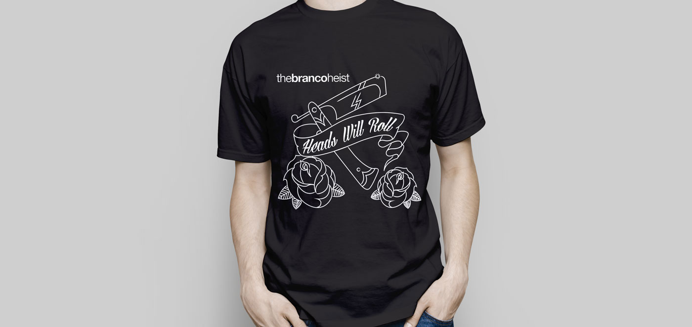 The Branco Heist 'Heads will roll' T-shirt